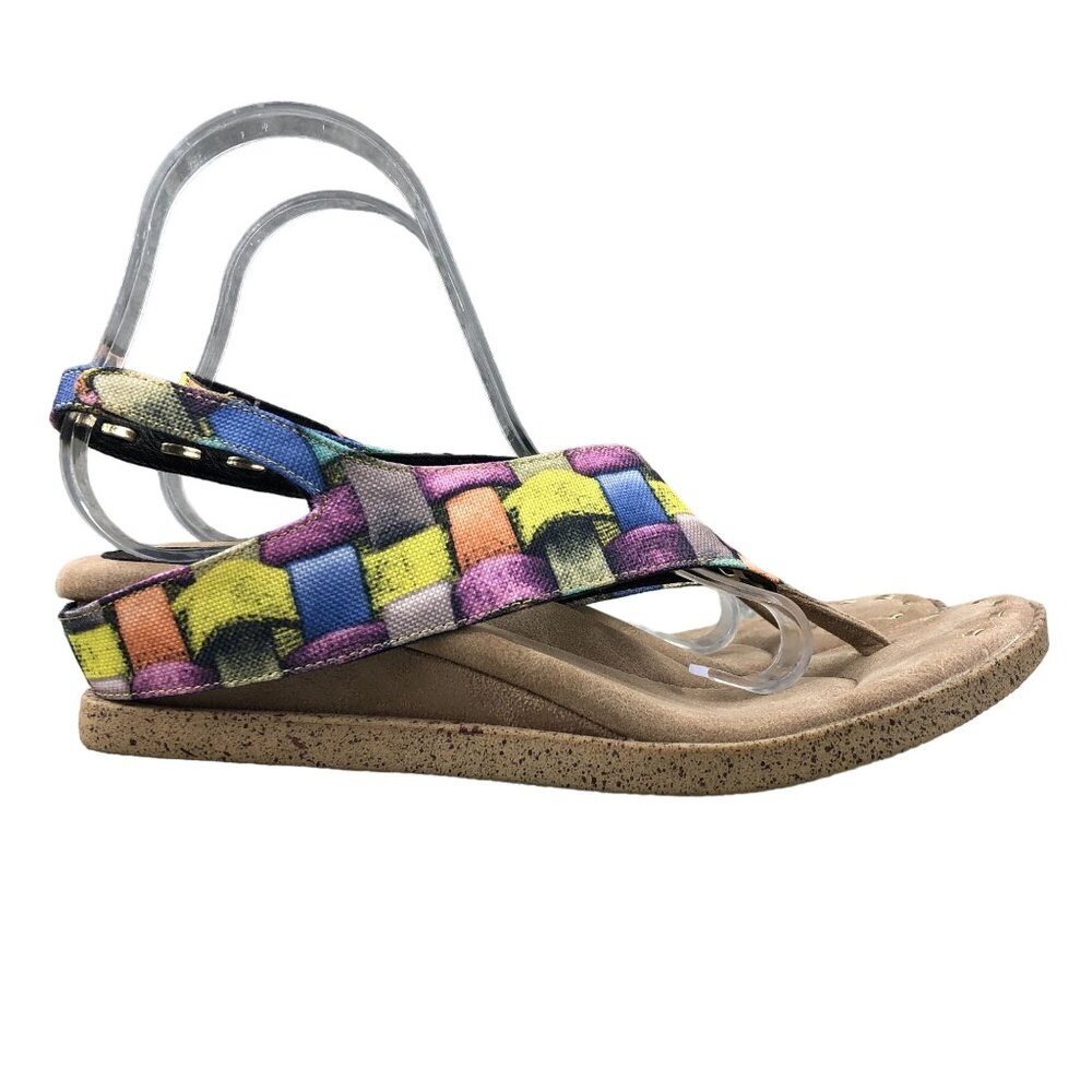 Modzori Reversibles Women's Size 10 NWB Feena 2 Black Multicolor Wedge Sandals